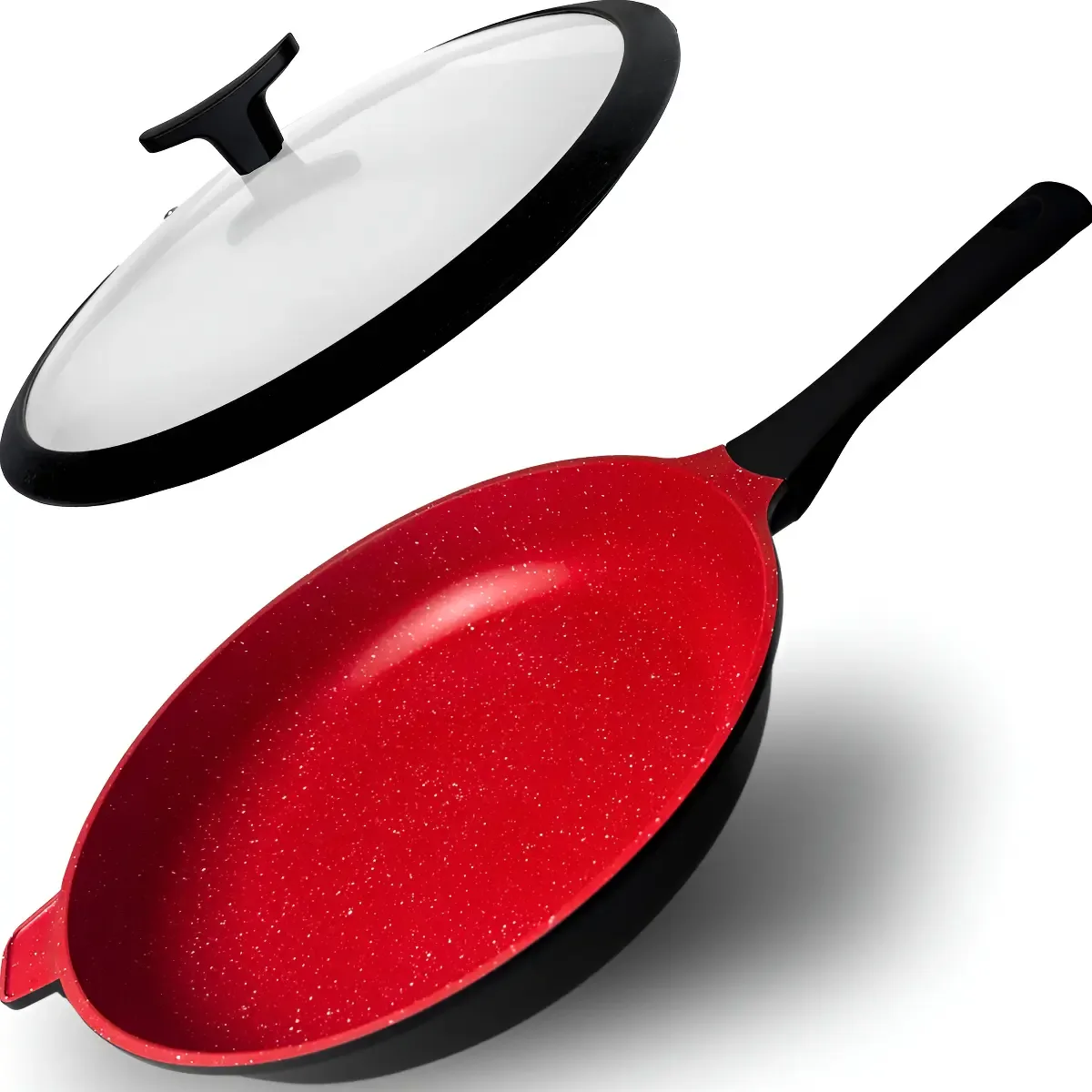 Frigideira Antiaderente Cerâmica 32cm Aristus Tampa Com Borda De Silicone Cabo Antitérmico